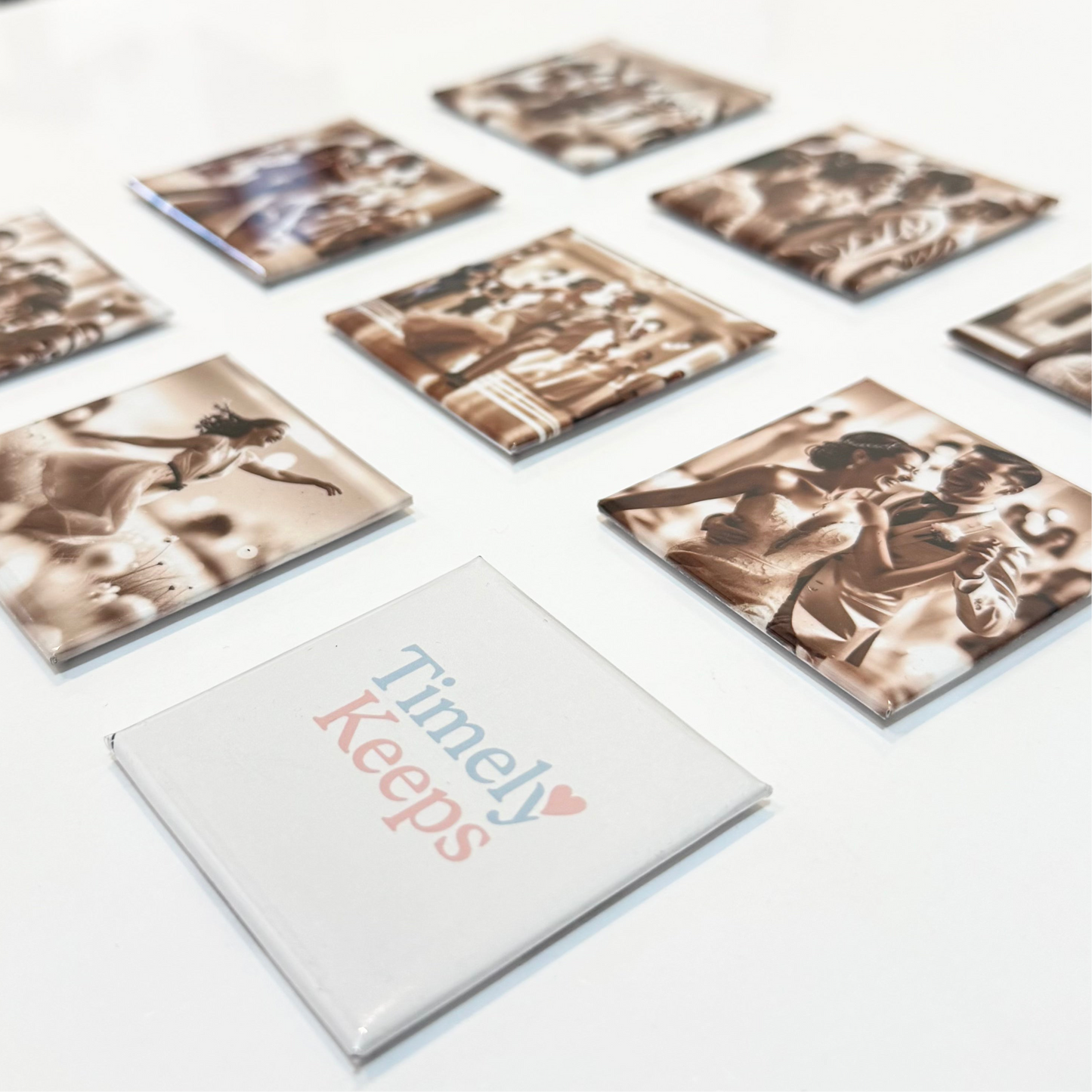 Set of 9 Premium Personalised Glossy Photo Magnets