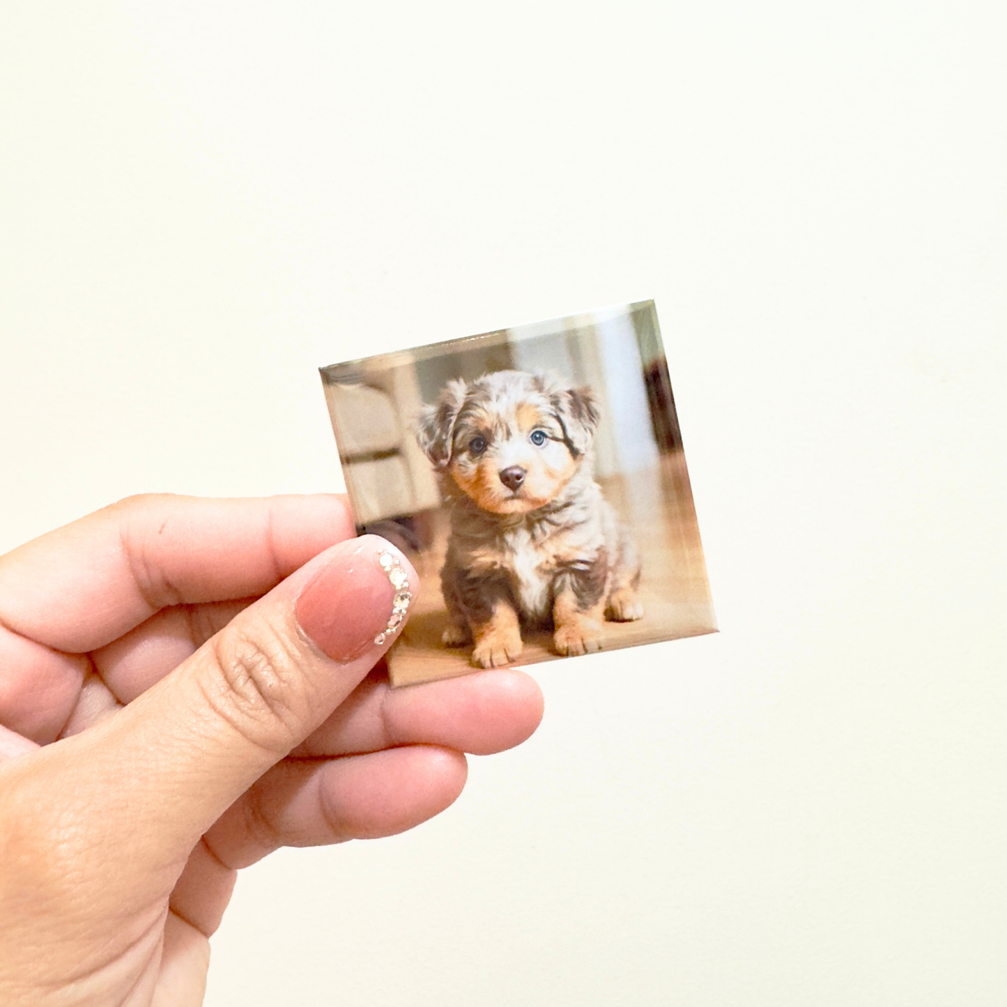 One Premium Personalised Glossy Photo Magnet